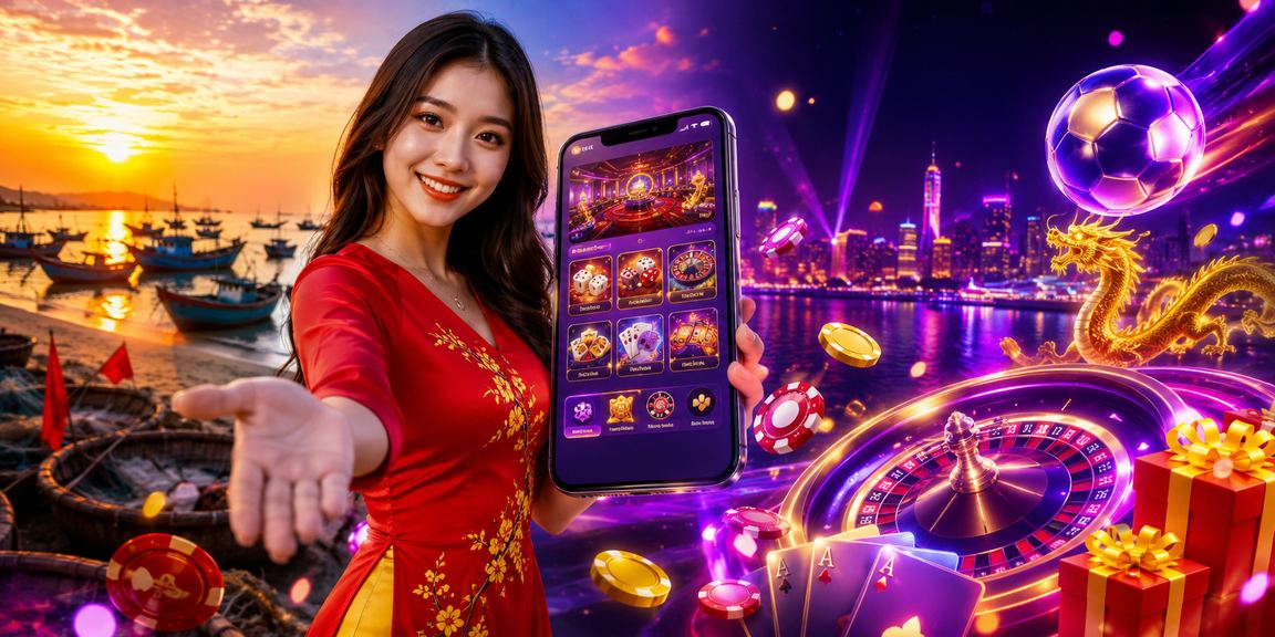 Người chơi dùng điện thoại tham gia casino trực tuyến tại bãi biển Mũi Né